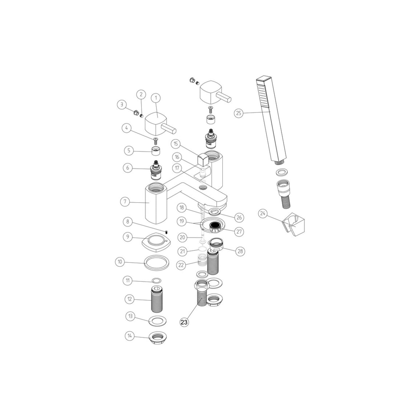 Wenari Bath/Shower Mixer - Chrome