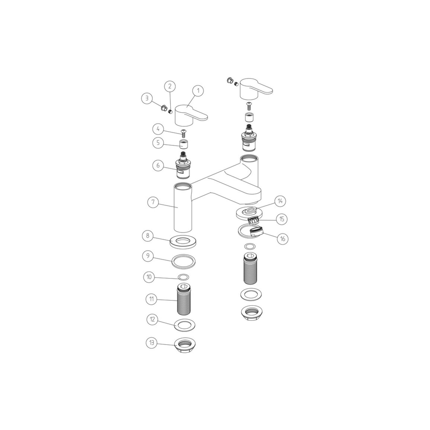 Auvion Bath Filler - Chrome