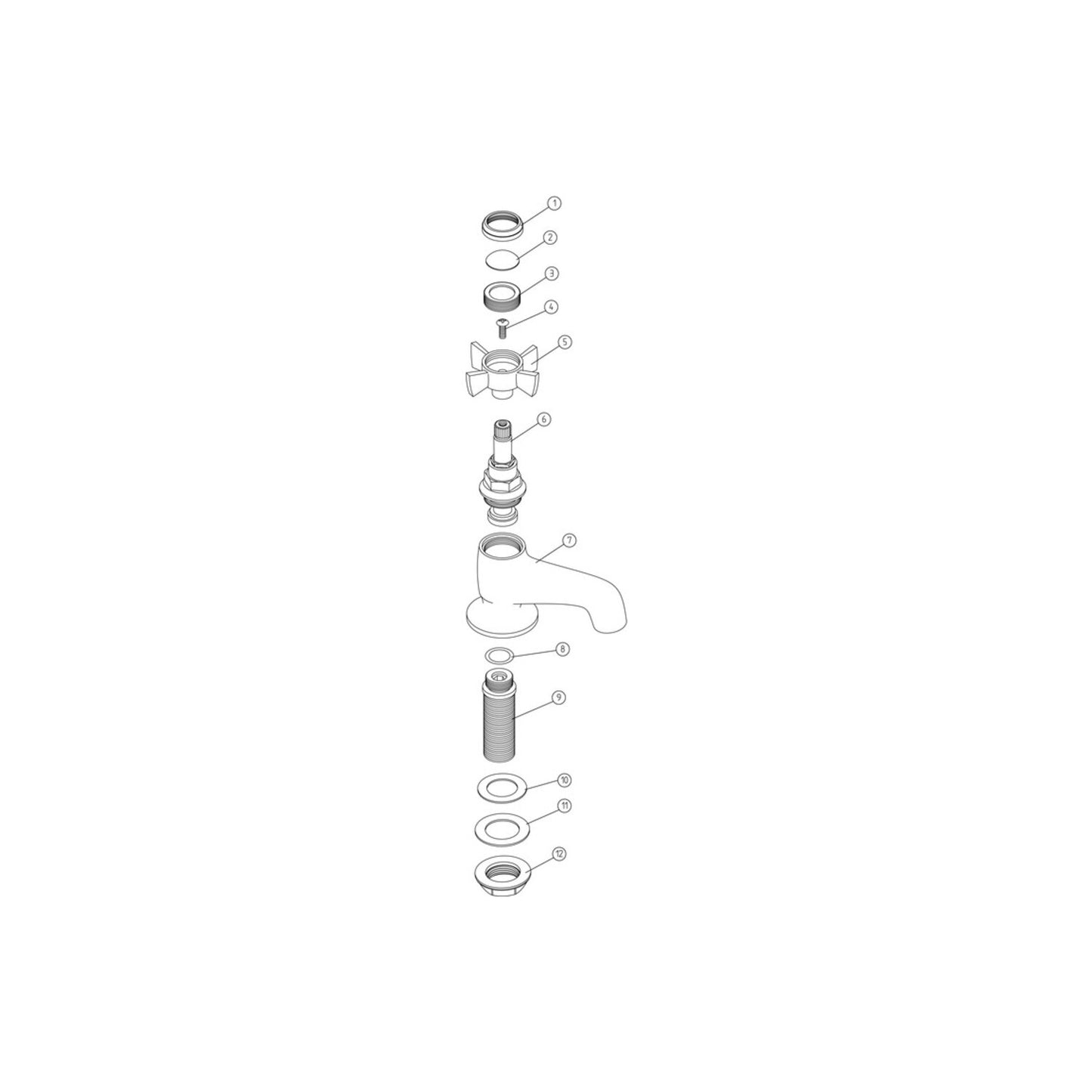Elvra Basin Taps - Chrome
