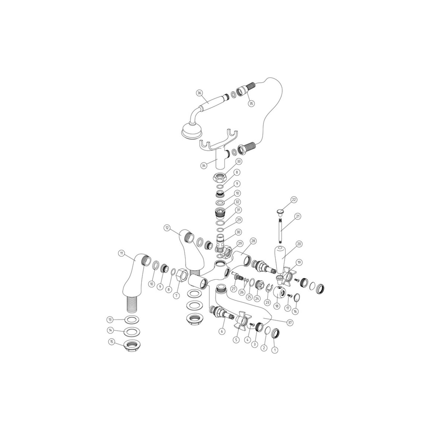 Elvra Bath/Shower Mixer - Chrome