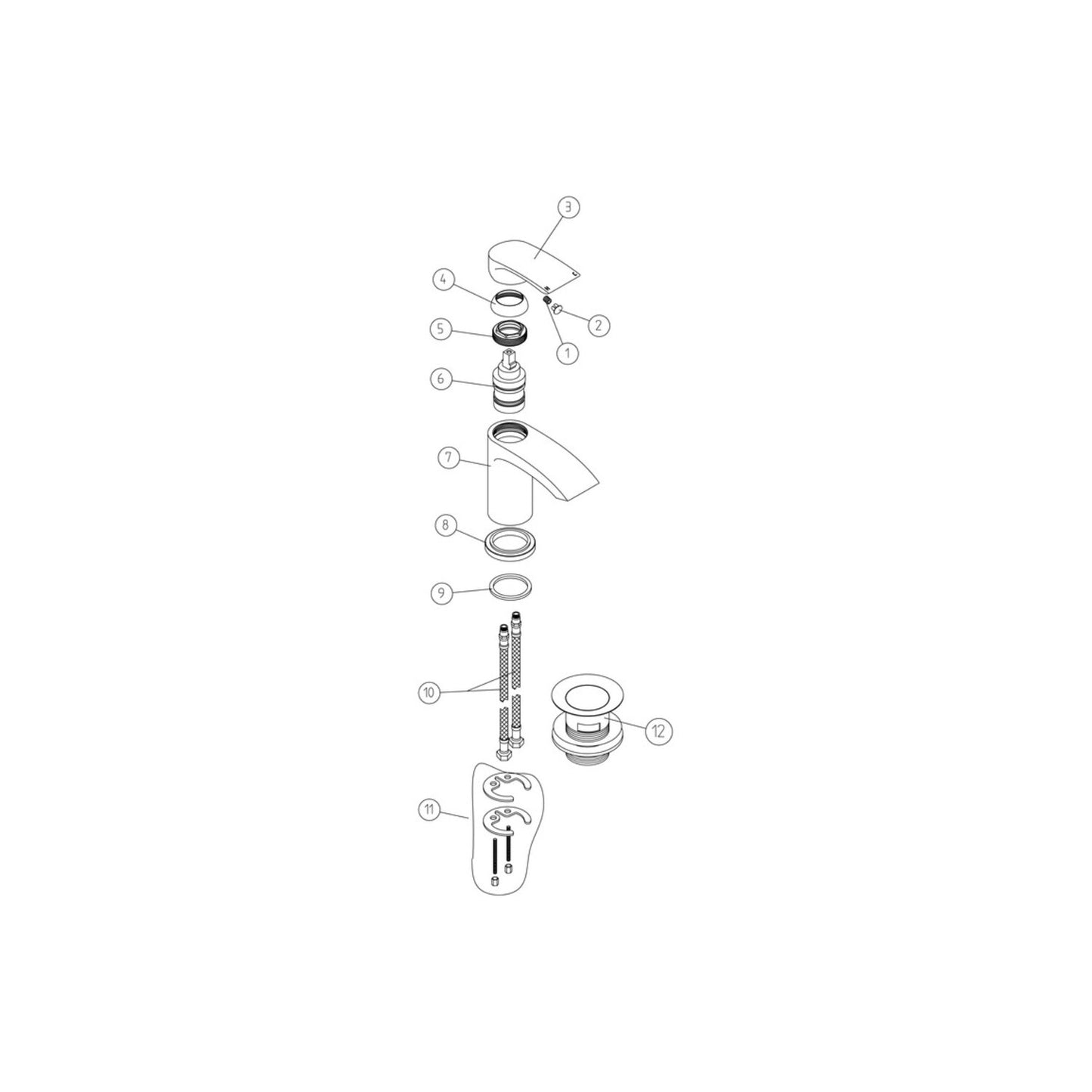 Xerion Cloakroom Basin Mixer - Chrome