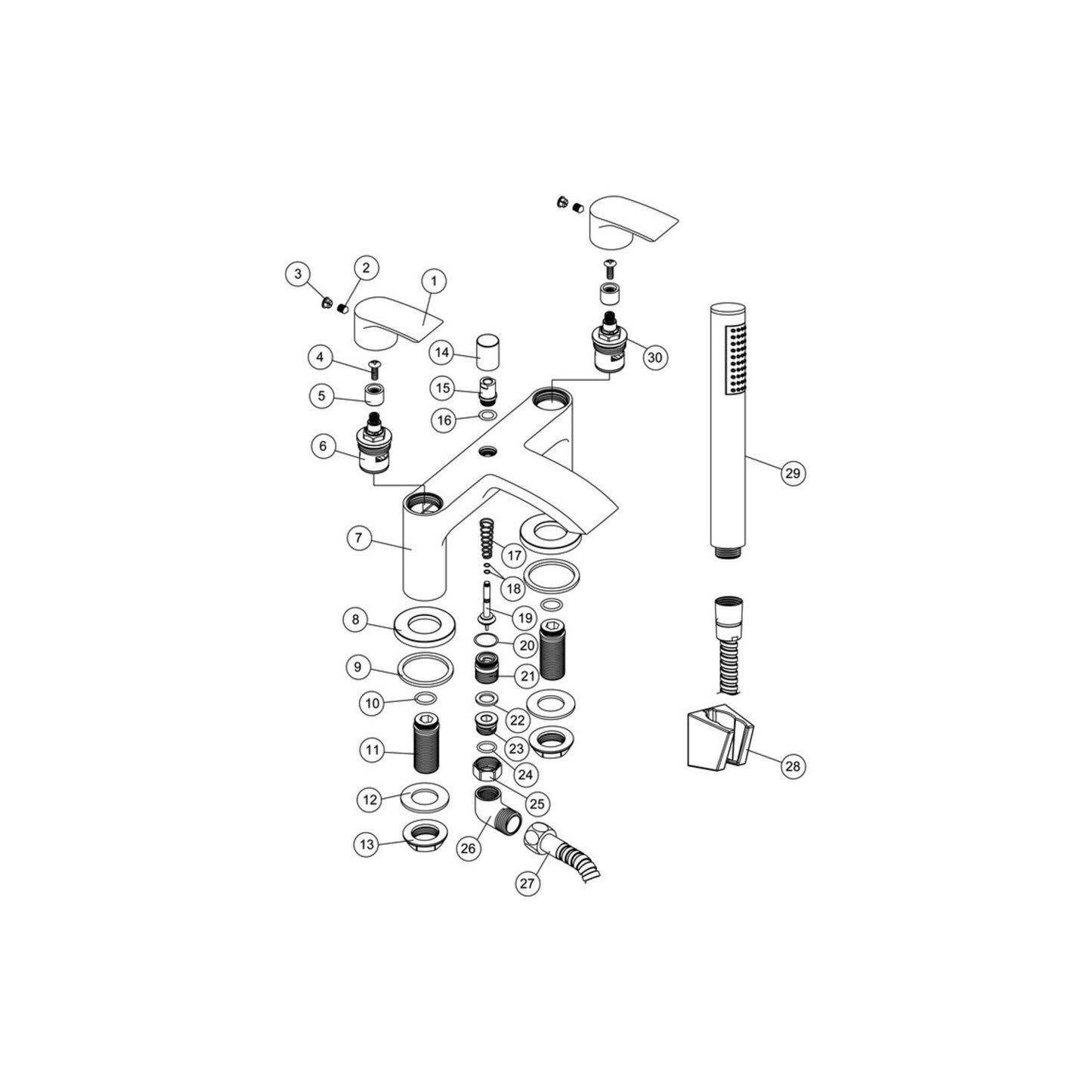 Xerion Bath/Shower Mixer - Chrome