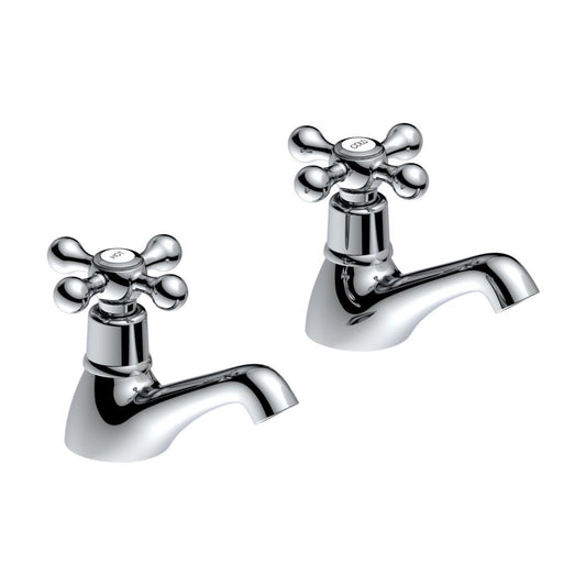 Tavari Basin Pillar Taps - Chrome