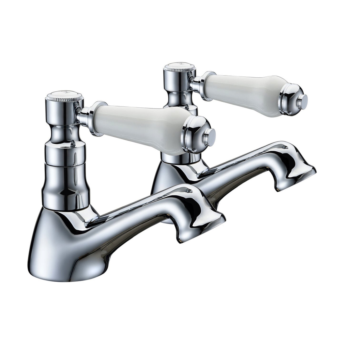 Lunet Bath Pillar Taps - Chrome