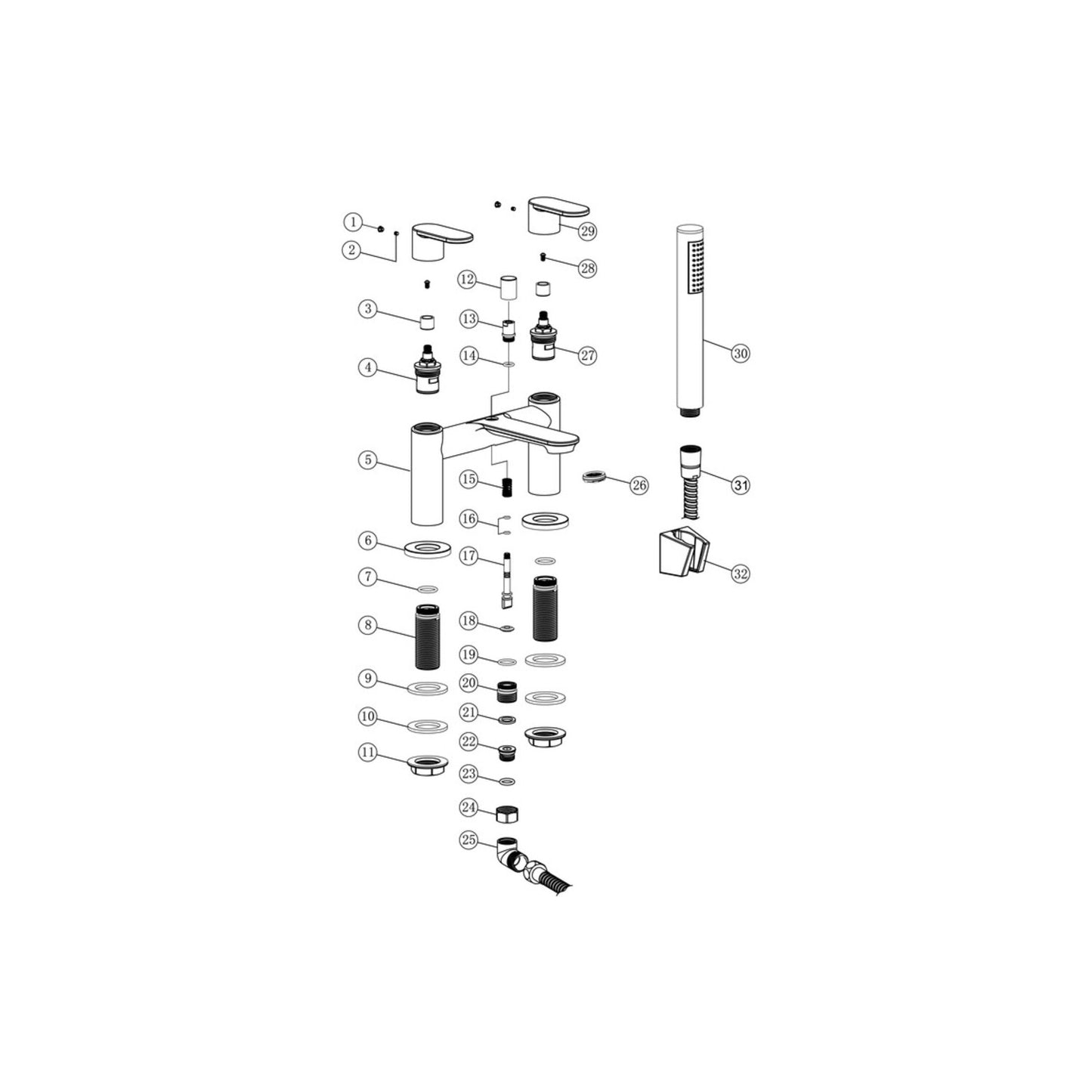Java Bath/Shower Mixer - Chrome