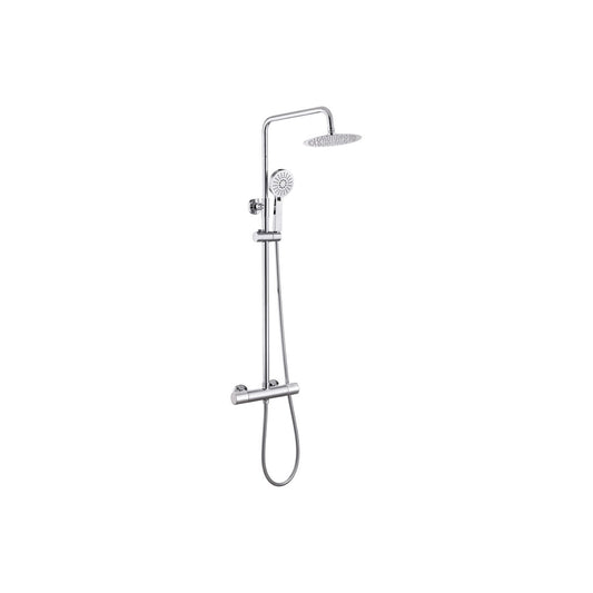 Serion Cool-Touch Thermostatic Mixer Shower w/Riser & Overhead Kit - Chrome
