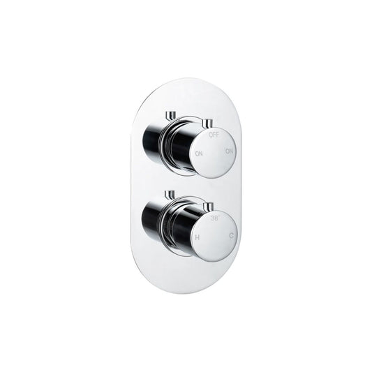 Brivana Thermostatic Two Outlet Twin Shower Valve