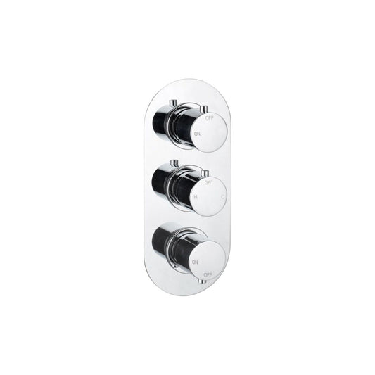 Brivana Thermostatic Two Outlet Triple Shower Valve