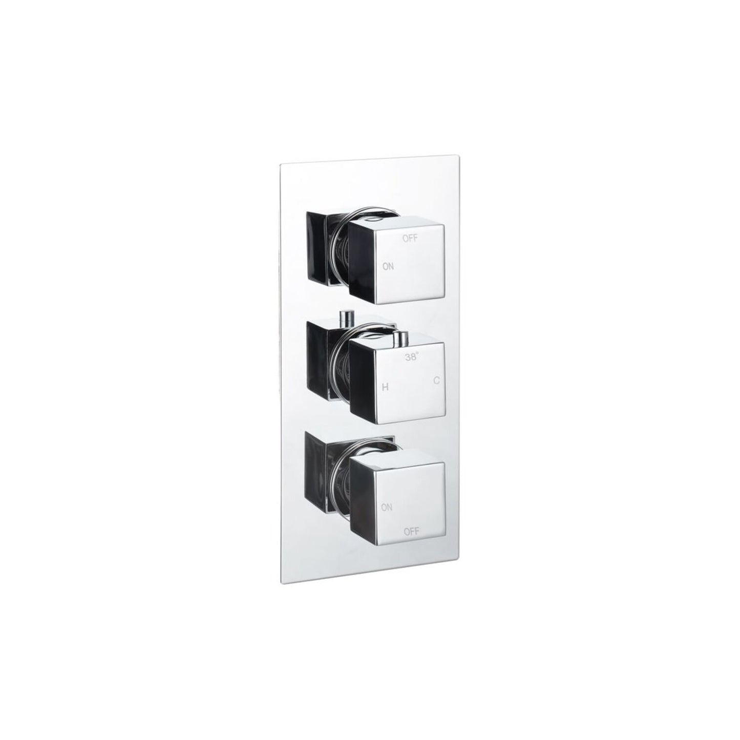 Delvyn Thermostatic Two Outlet Triple Shower Valve