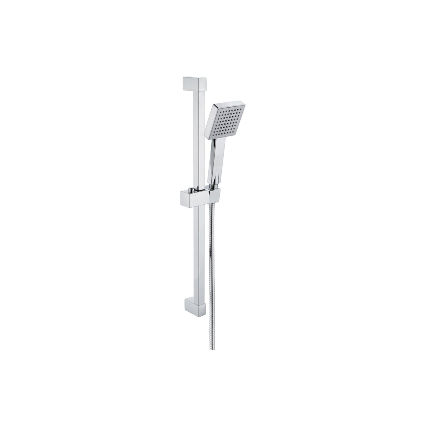 Delvyn Square Slider Rail Kit & Single Mode Handset - Chrome