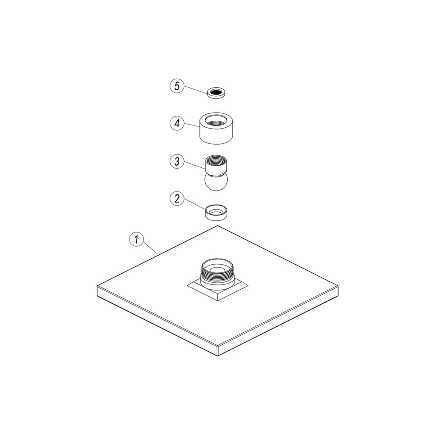 Delvyn Square Showerhead - Chrome
