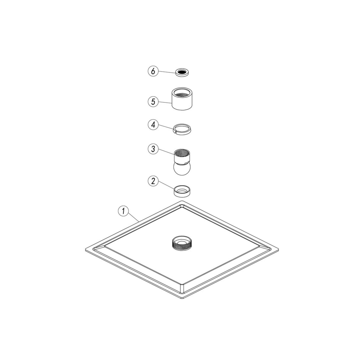 Delvyn Square Ultraslim Showerhead