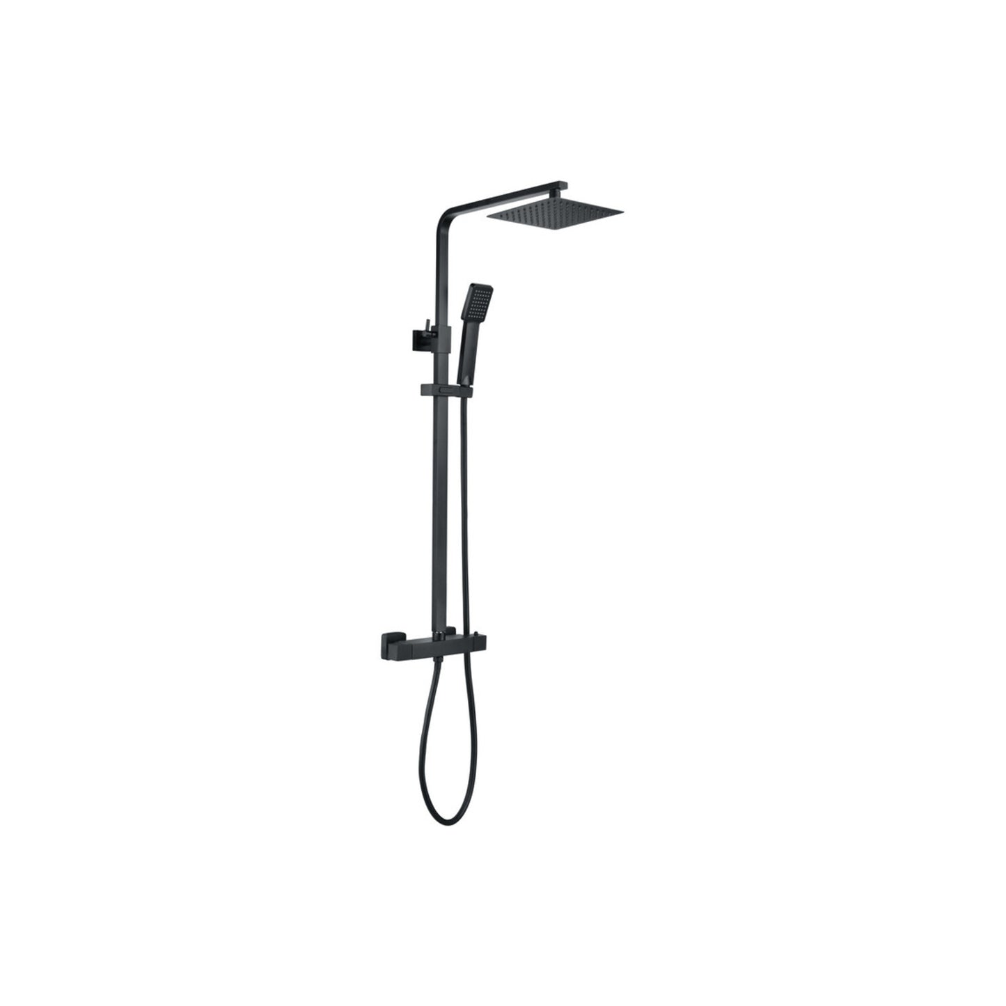 Delvyn Square Thermostatic Bar Mixer W/Riser Kit