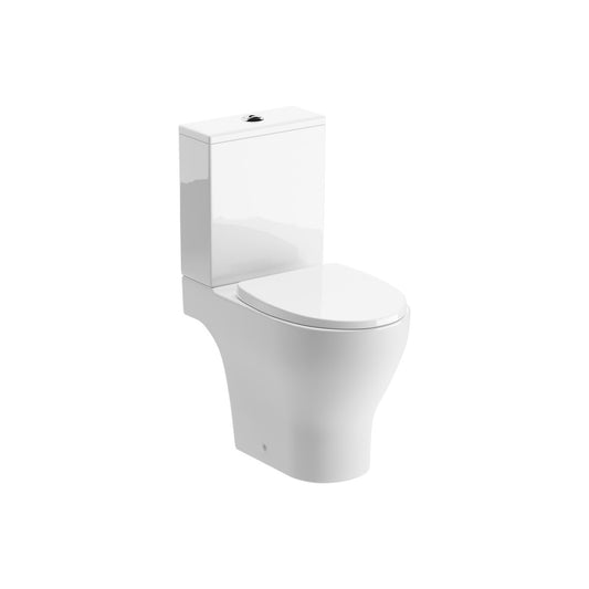 Lirien Rimless Short Projection Close Coupled Open Back WC & Soft Close Seat