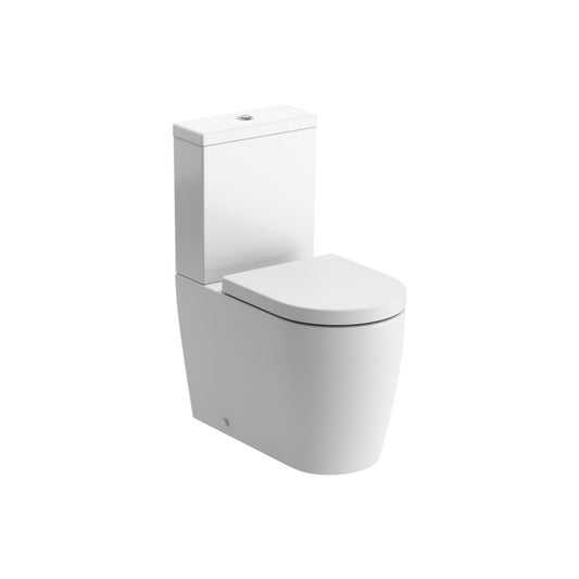 Cinta Rimless Close Coupled Fully Shrouded Comfort Height WC & Soft Close Seat