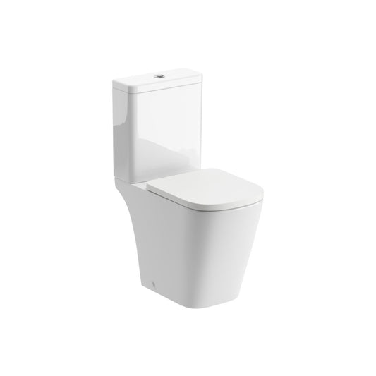 Tahlia Rimless Close Coupled Open Back Comfort Height WC & Soft Close Seat