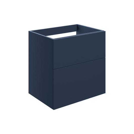 Tavira 590mm Wall Hung 2 Drawer Basin Unit (No Top) - Matt Deep Blue