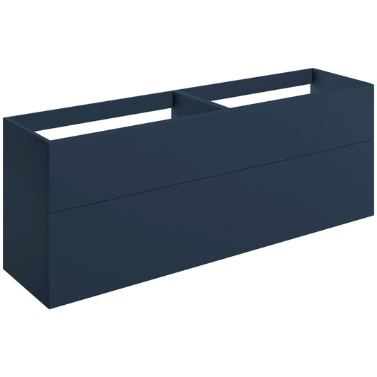 Tavira 1180mm Wall Hung 4 Drawer Basin Unit (No Top) - Matt Deep Blue