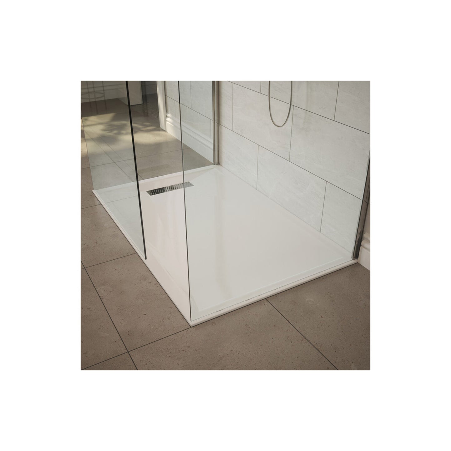 Linear Tray Waste & Cover - Chrome