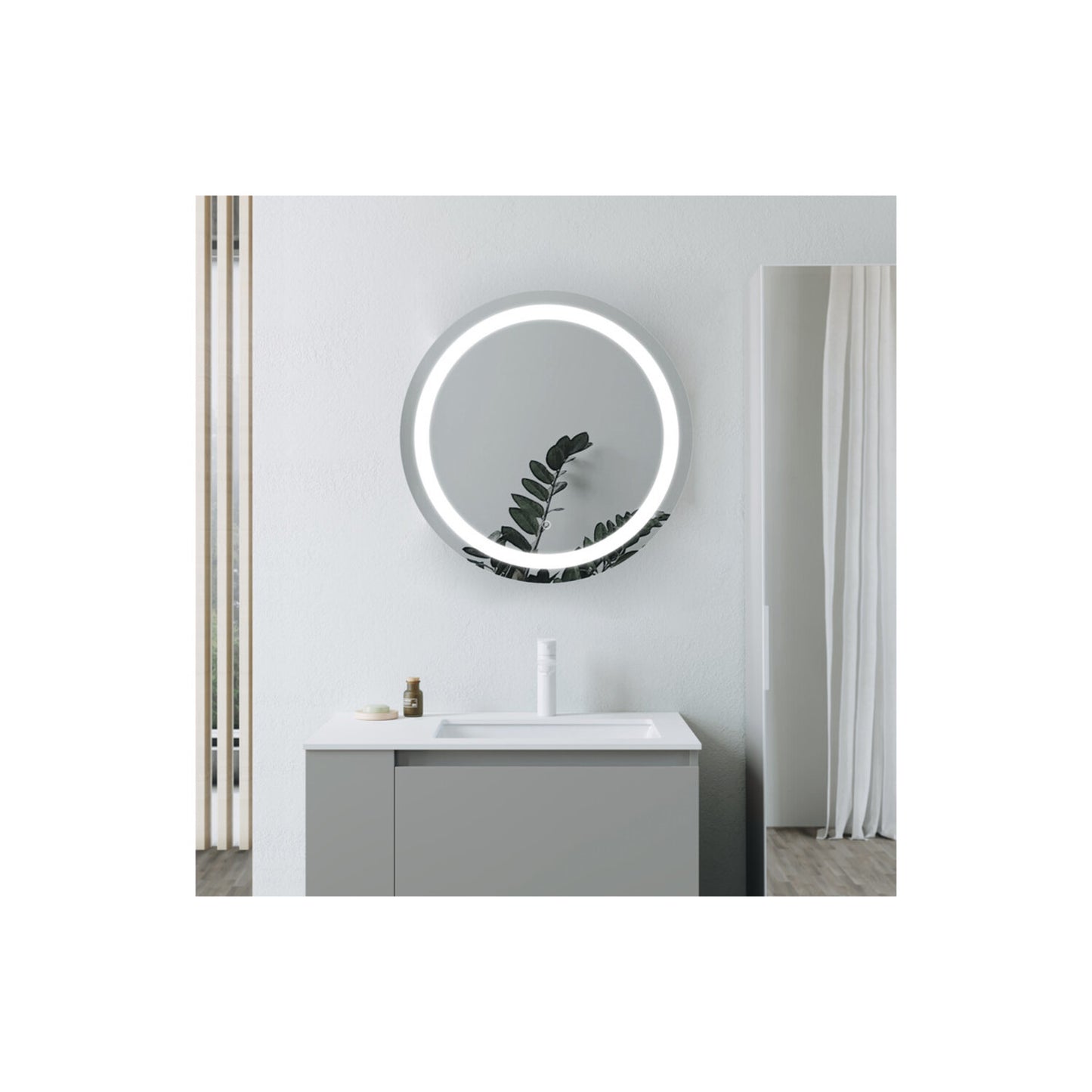 Elura 600mm Round Front-Lit LED Mirror