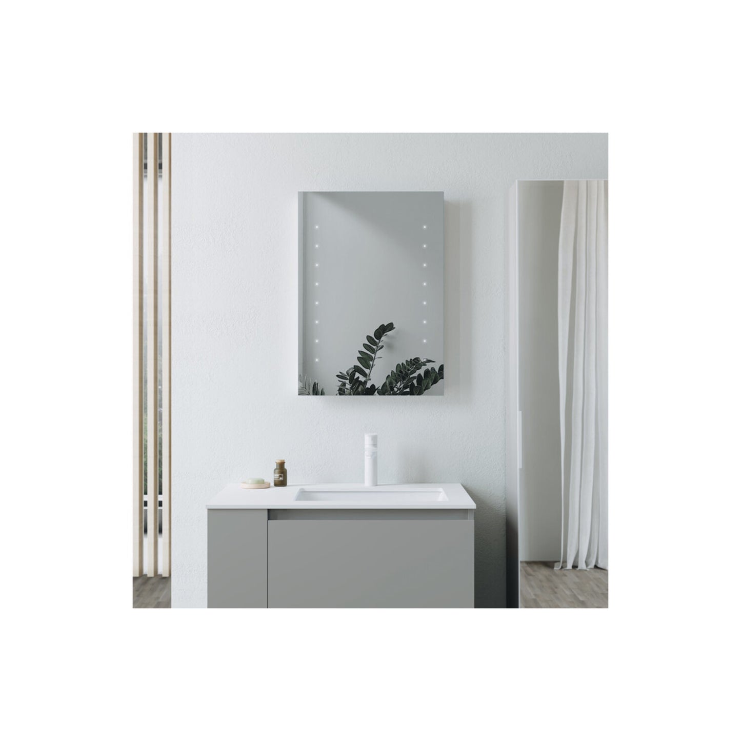 Florea Rectangle Battery-Operated LED Mirror
