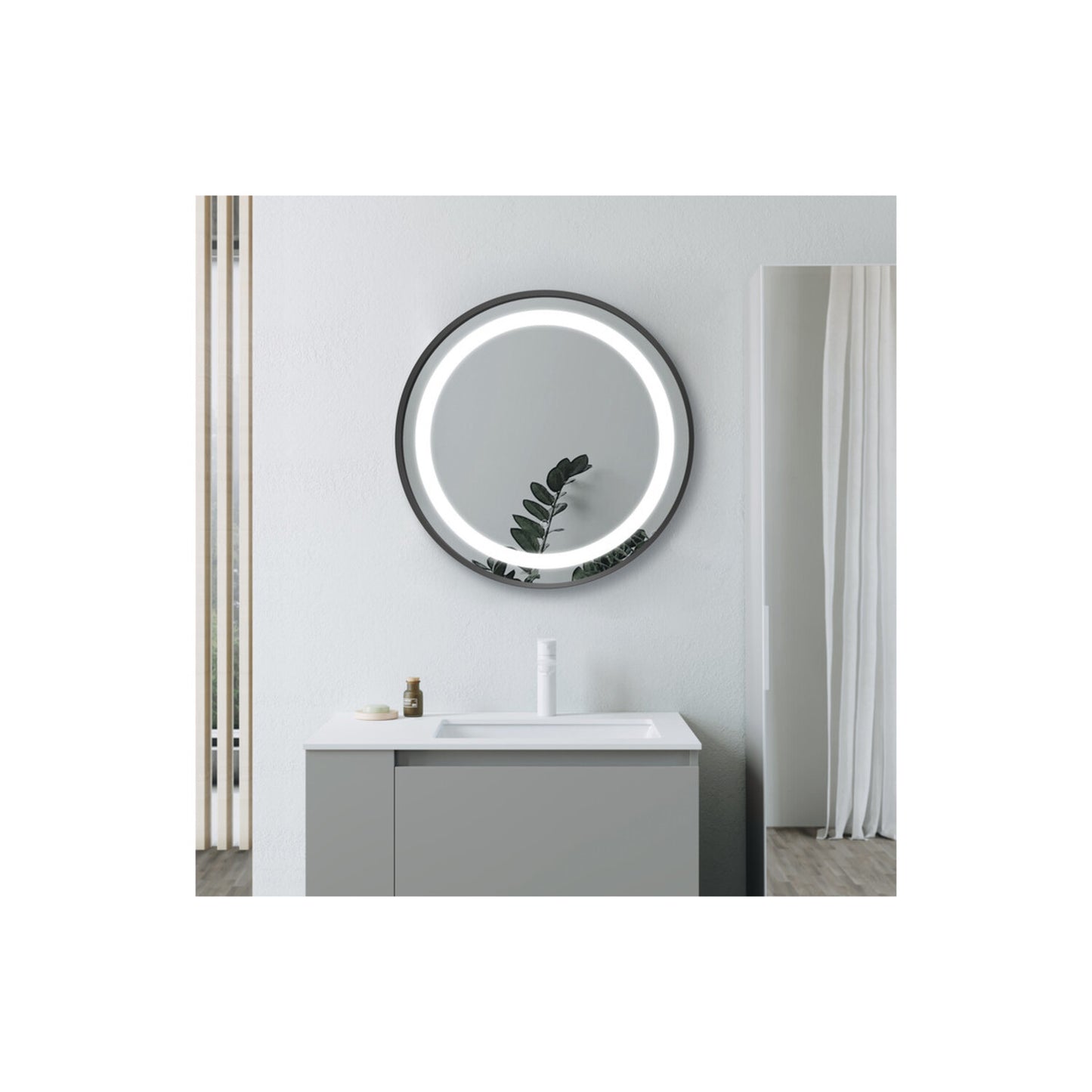 Halori 600mm Round Front-Lit LED Mirror