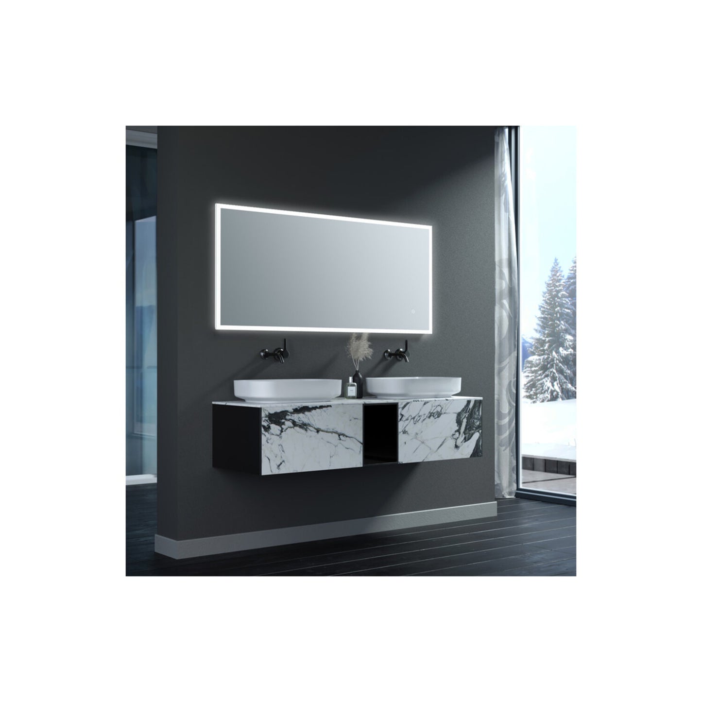 Xalina Rectangle Edge-Lit LED Mirror