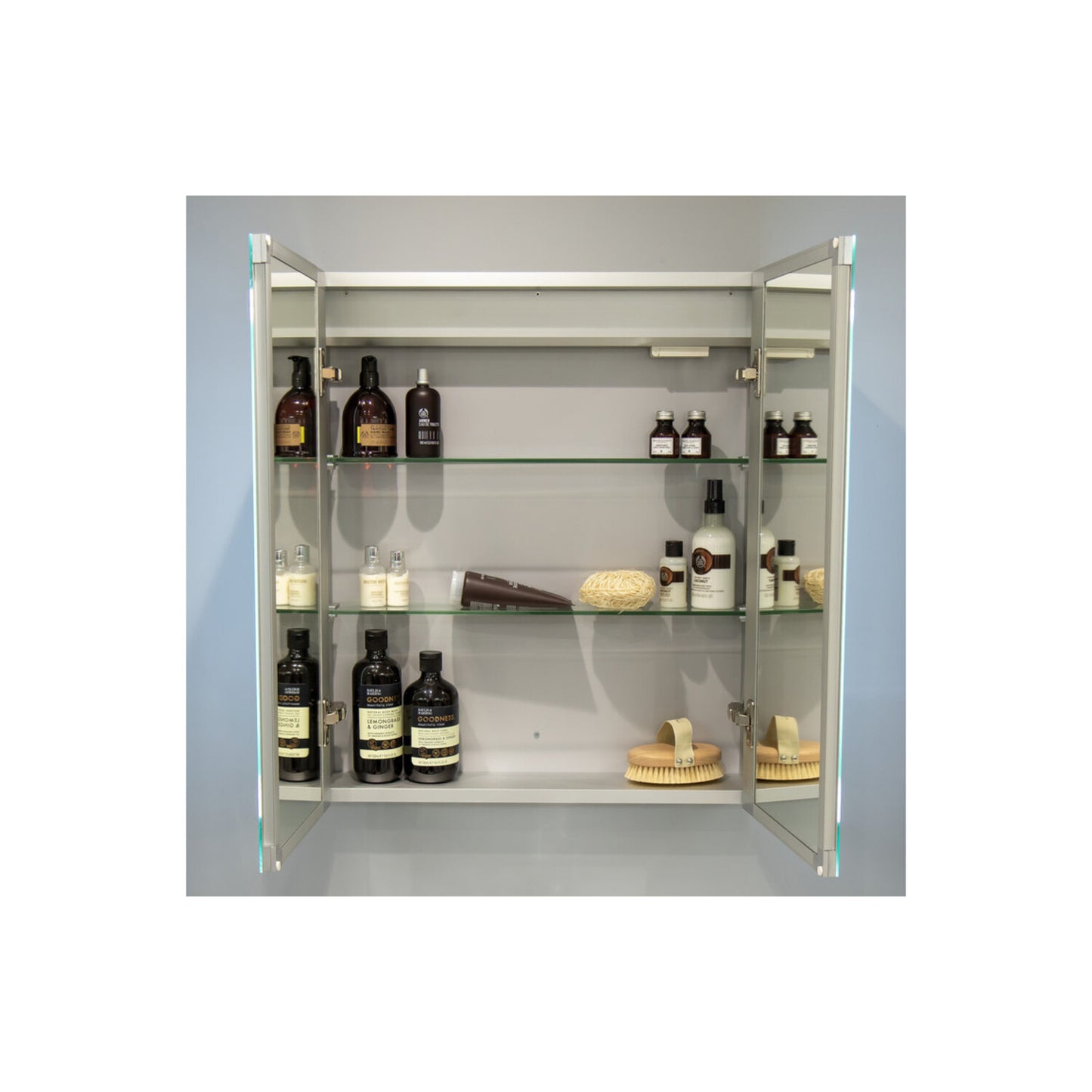 Evania 600mm 2 Door Front-Lit LED Mirror Cabinet