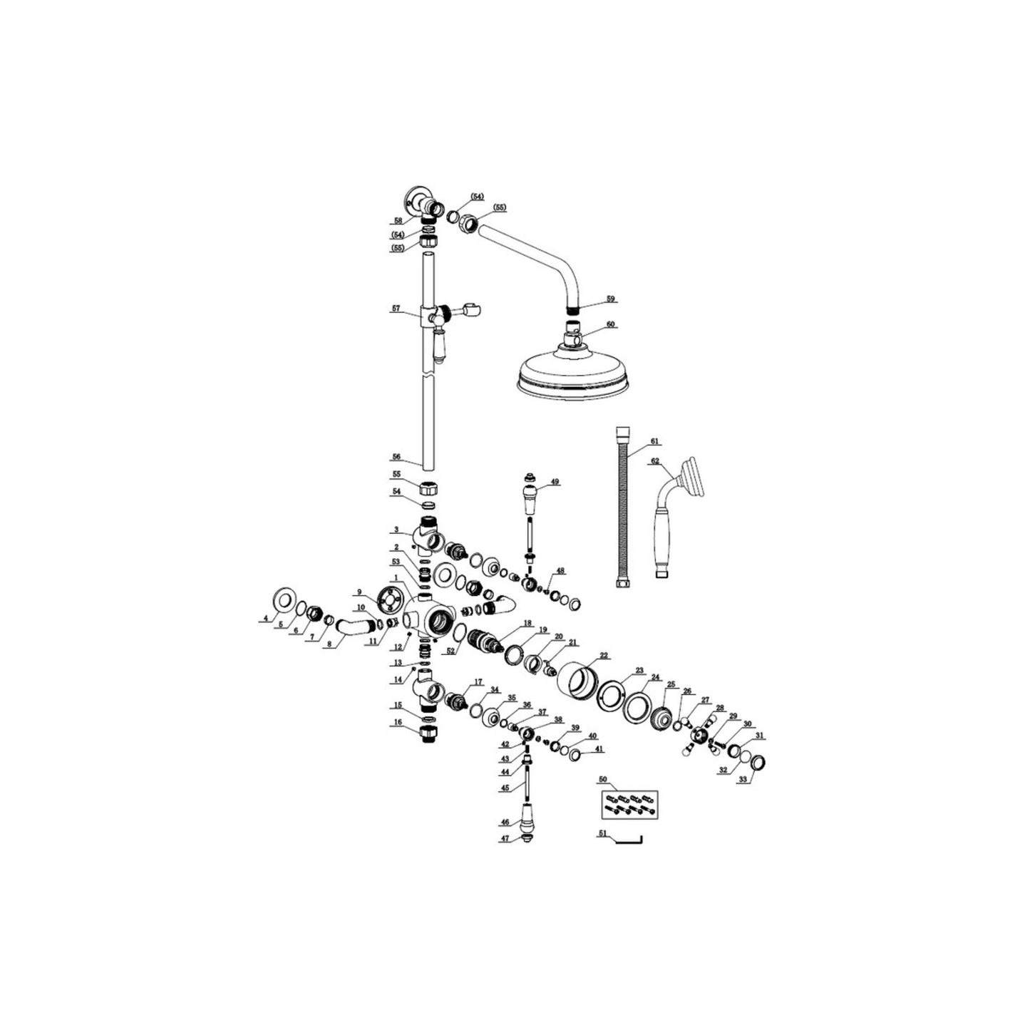 Cirava Thermostatic Shower Kit