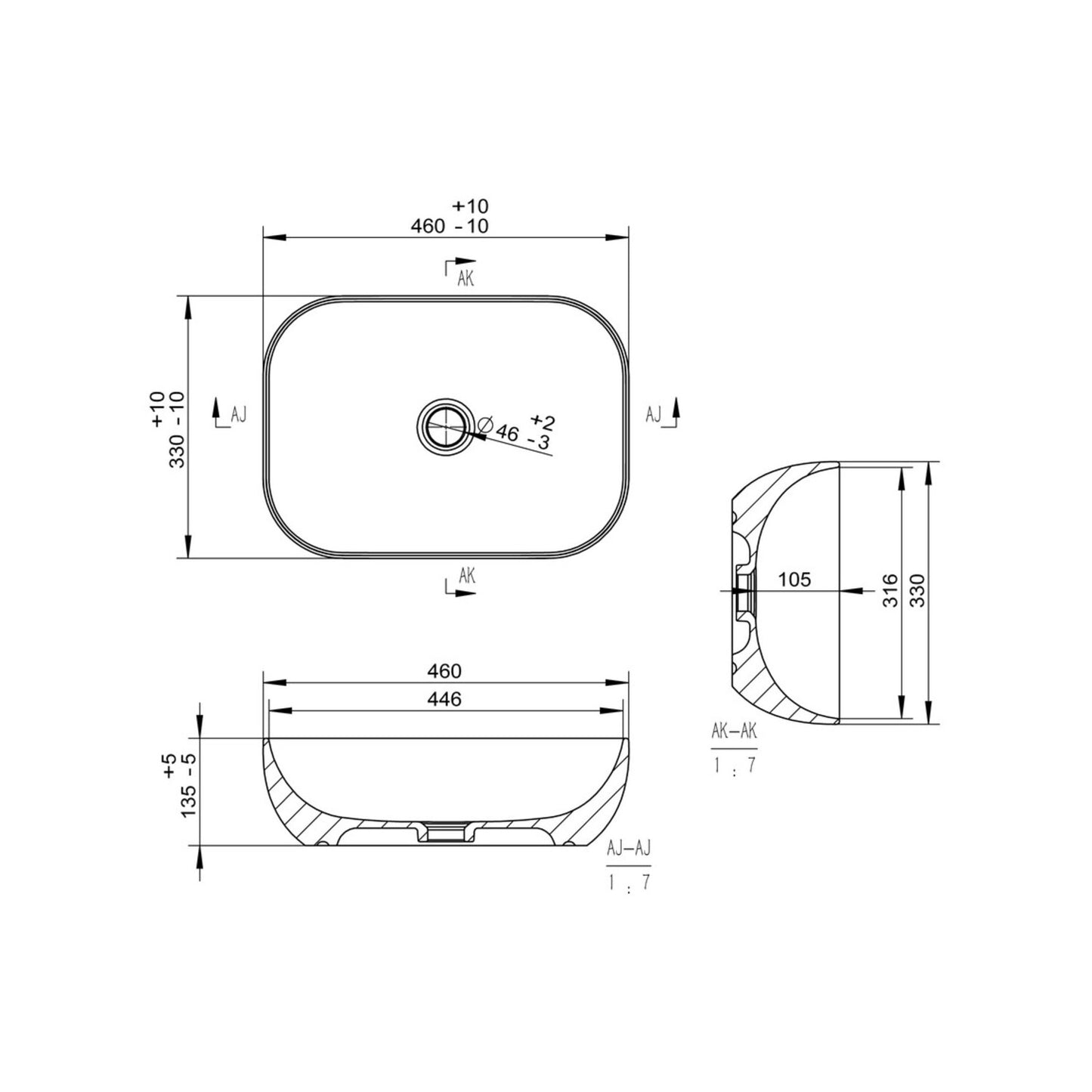 Ossa Ceramic Washbowl