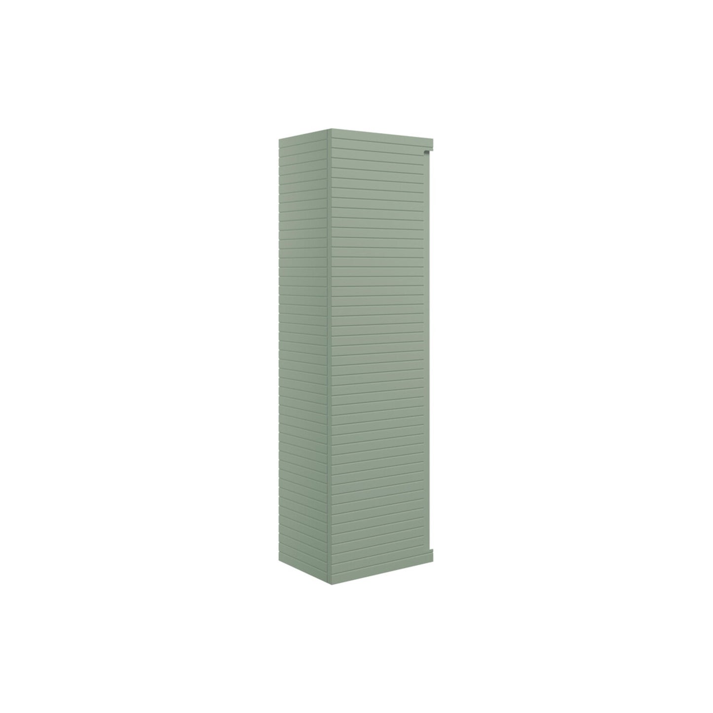 Delari 350mm Wall Hung 1 Door Tall Unit - Matt Willow Green