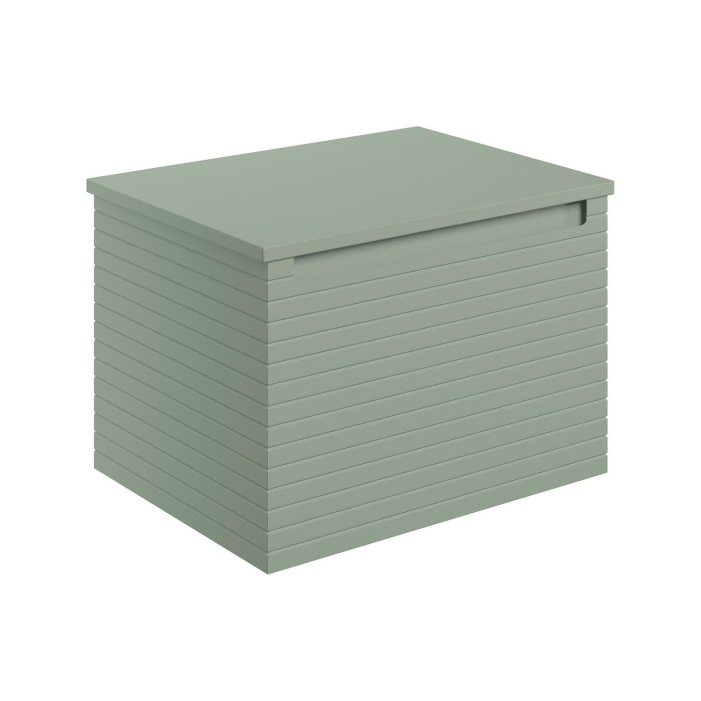 Delari 610mm Wall Hung 1 Drawer Basin Unit & Worktop - Matt Willow Green