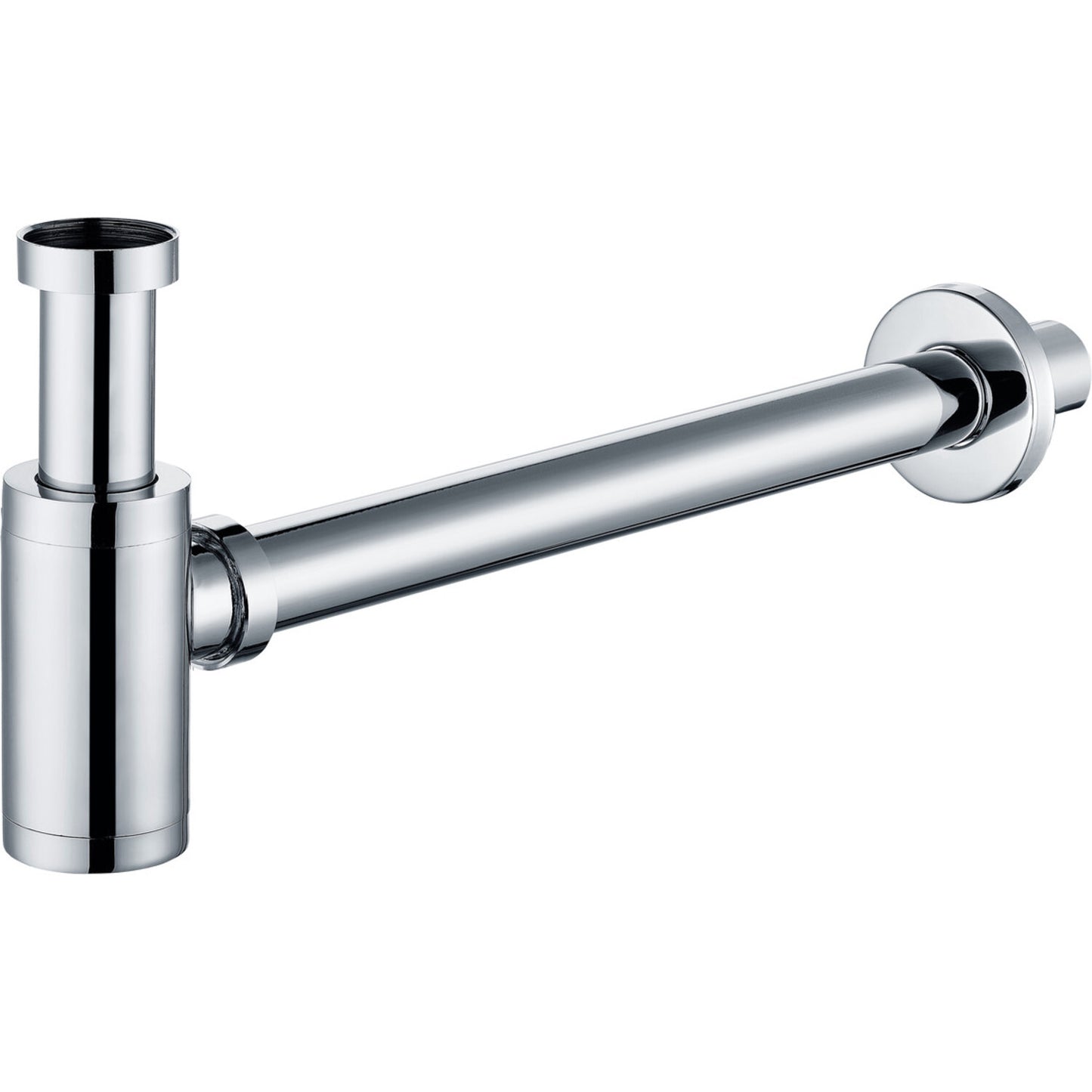 Quelora 600mm Wall Hung Grey Marble Basin Shelf & Chrome Bottle Trap