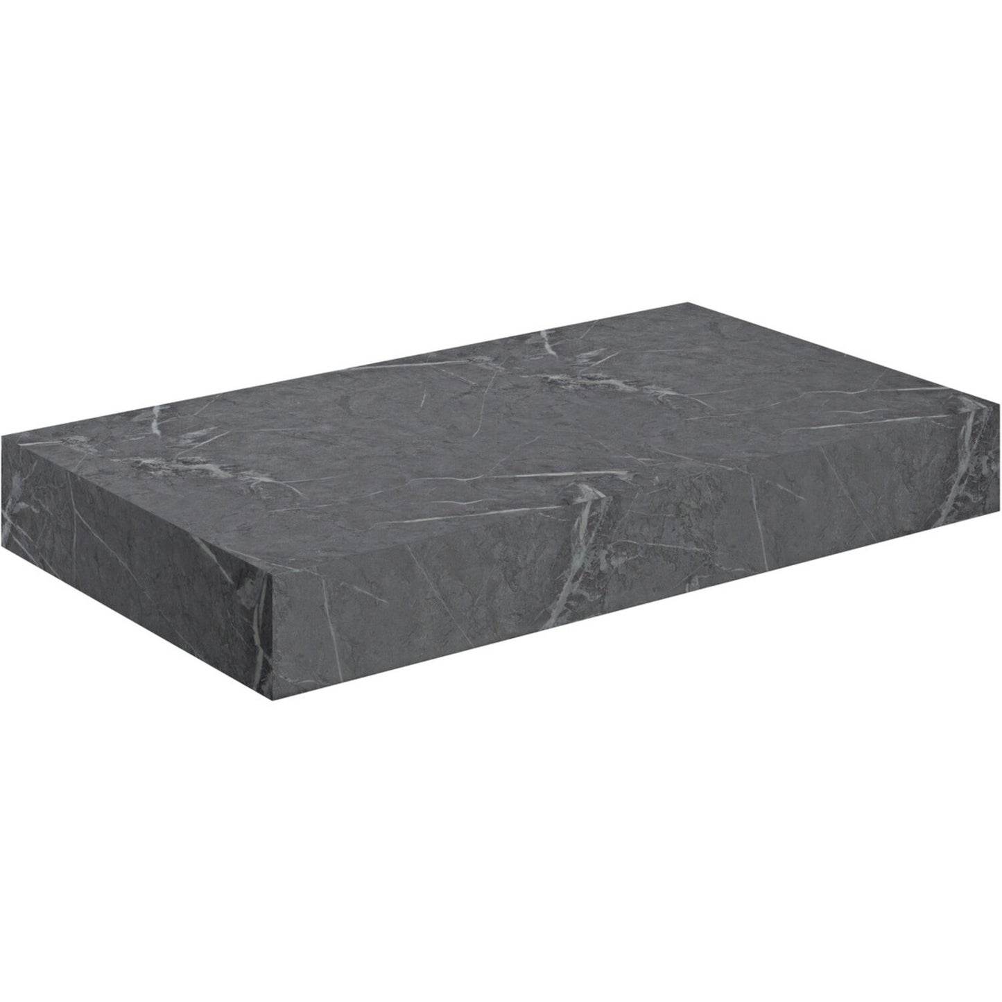 Quelora 800mm Wall Hung Basin Shelf - Grey Marble