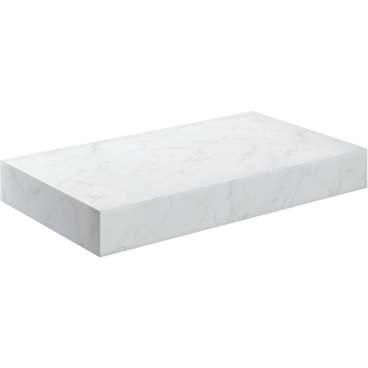 Quelora 800mm Wall Hung Basin Shelf - White Marble