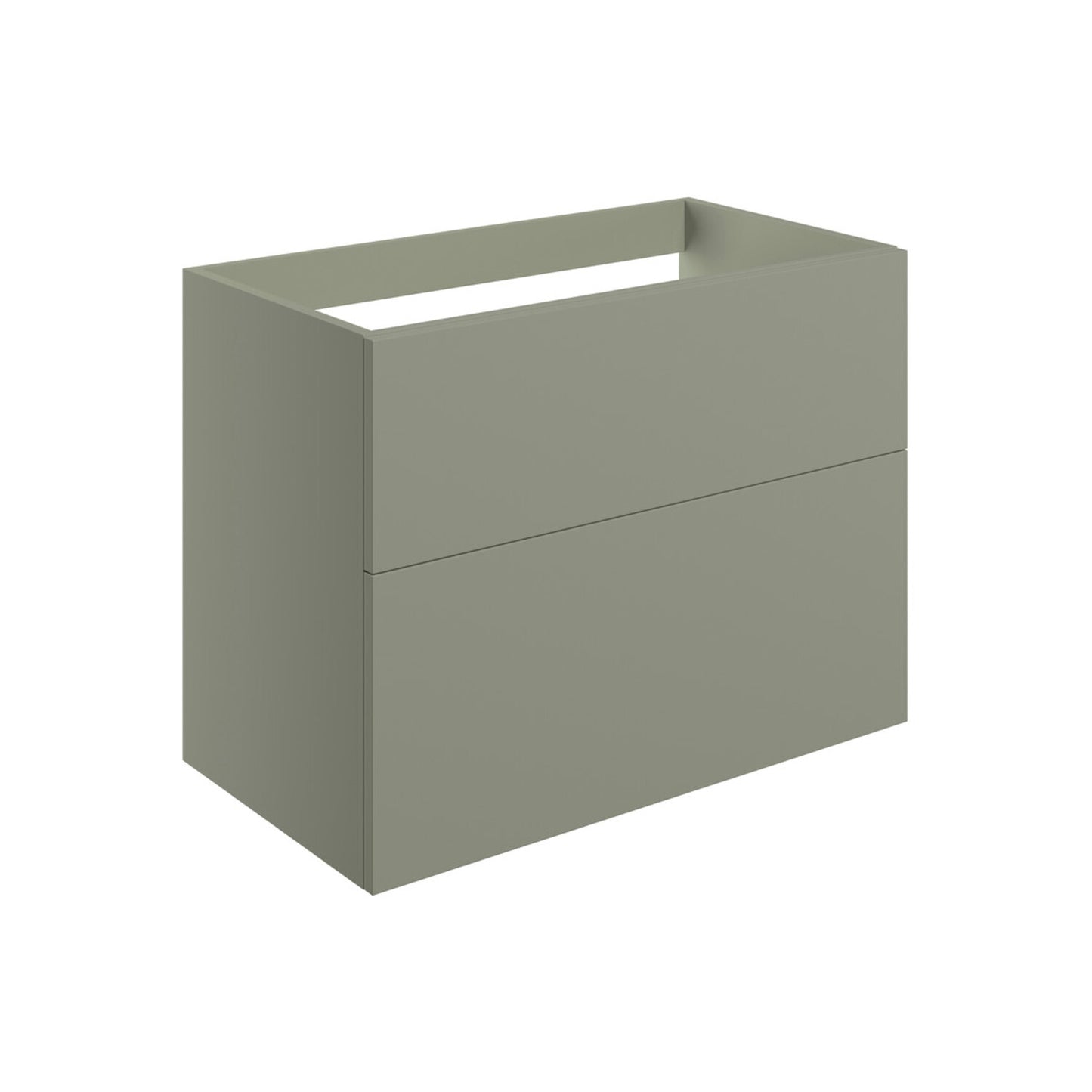 Tavira 790mm Wall Hung 2 Drawer Basin Unit (No Top) - Matt Olive Green