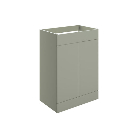 Tavira 590mm Floor Standing 2 Door Basin Unit (No Top) - Matt Olive Green