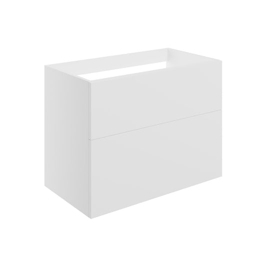 Tavira 790mm Wall Hung 2 Drawer Basin Unit (No Top) - Matt White