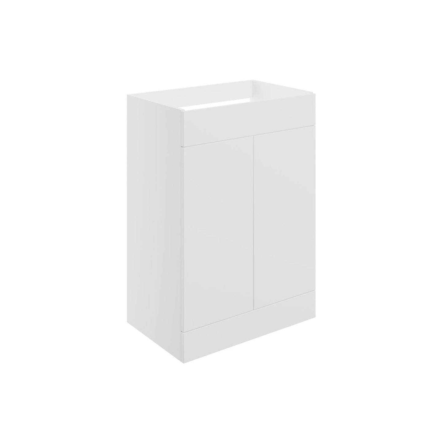 Tavira 590mm Floor Standing 2 Door Basin Unit (No Top) - Matt White