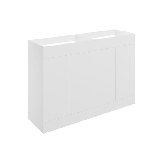 Tavira 1180mm Floor Standing 4 Door Basin Unit (No Top) - Matt White
