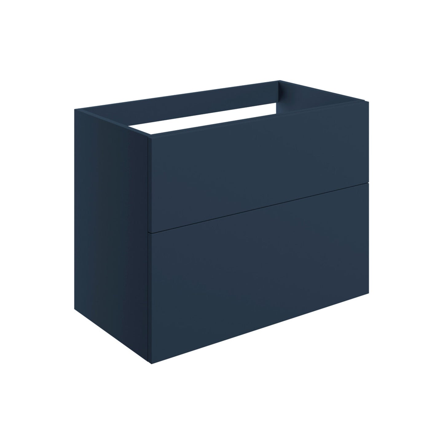 Tavira 790mm Wall Hung 2 Drawer Basin Unit (No Top) - Matt Deep Blue