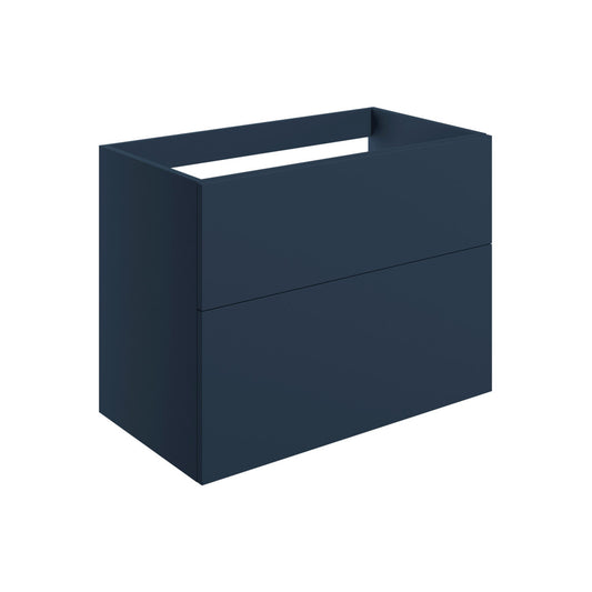 Tavira 790mm Wall Hung 2 Drawer Basin Unit (No Top) - Matt Deep Blue