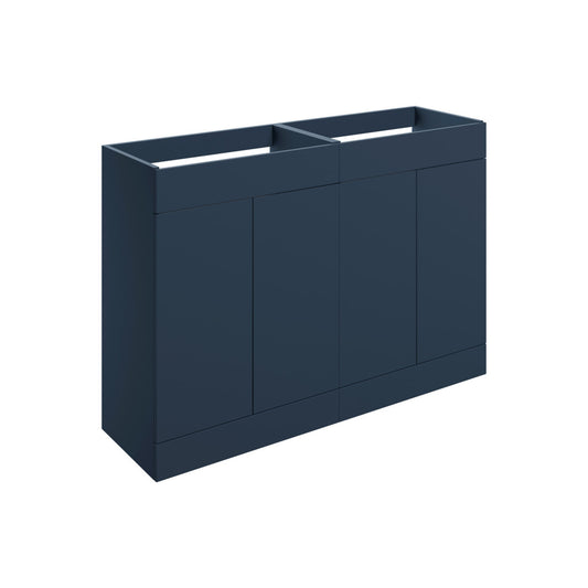 Tavira 1180mm Floor Standing 4 Door Basin Unit (No Top) - Matt Deep Blue