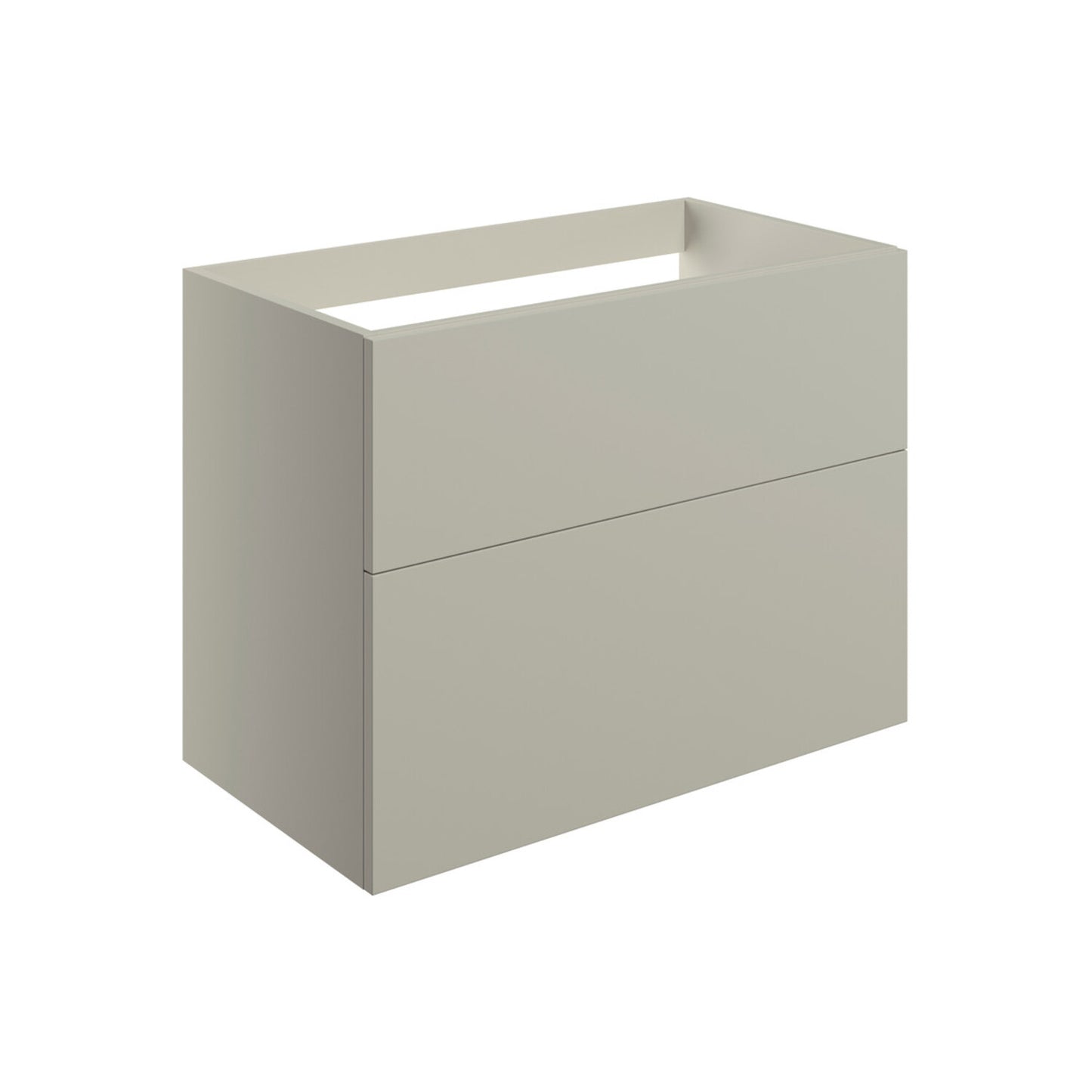 Tavira 790mm Wall Hung 2 Drawer Basin Unit (No Top) - Matt Latte