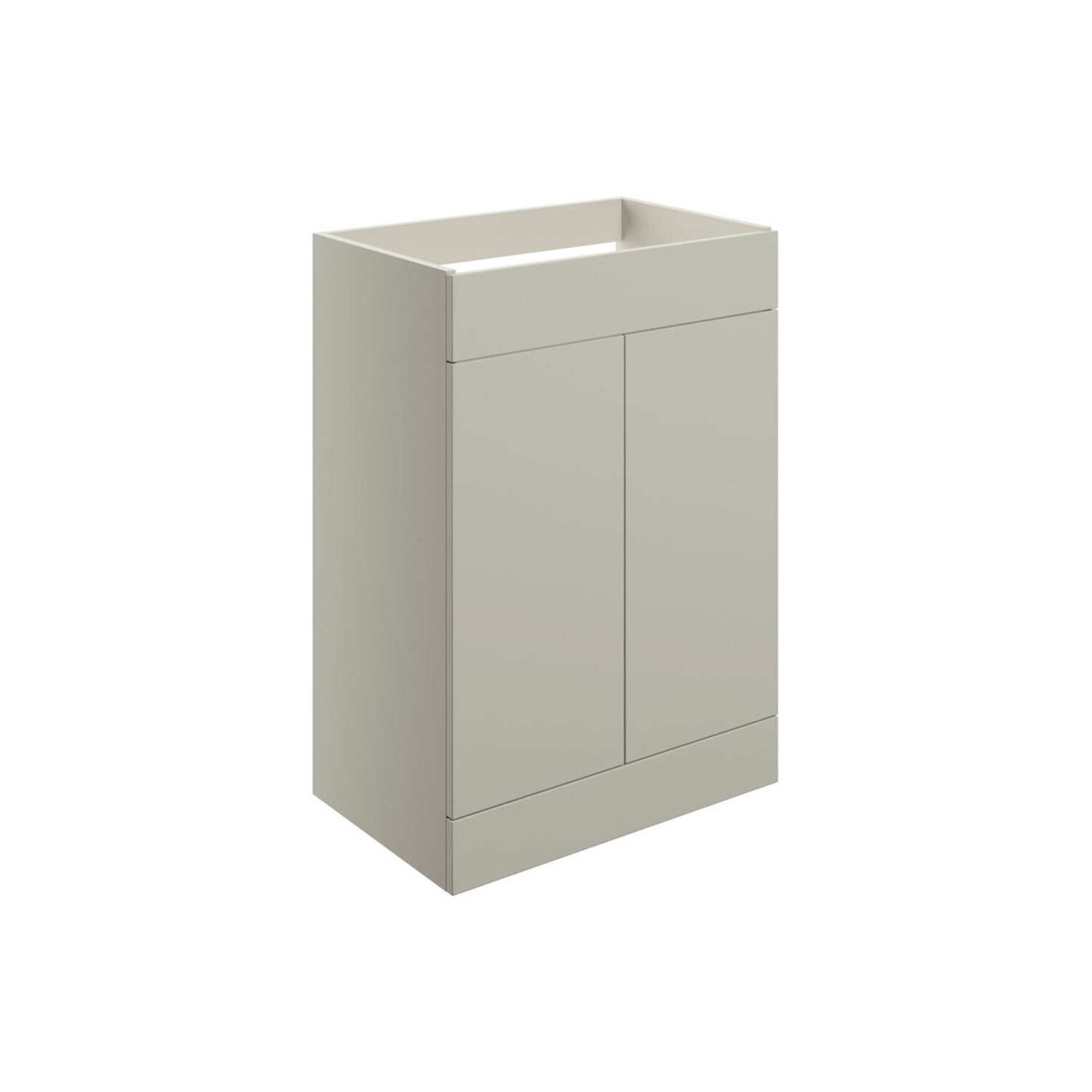 Tavira 590mm Floor Standing 2 Door Basin Unit (No Top) - Matt Latte
