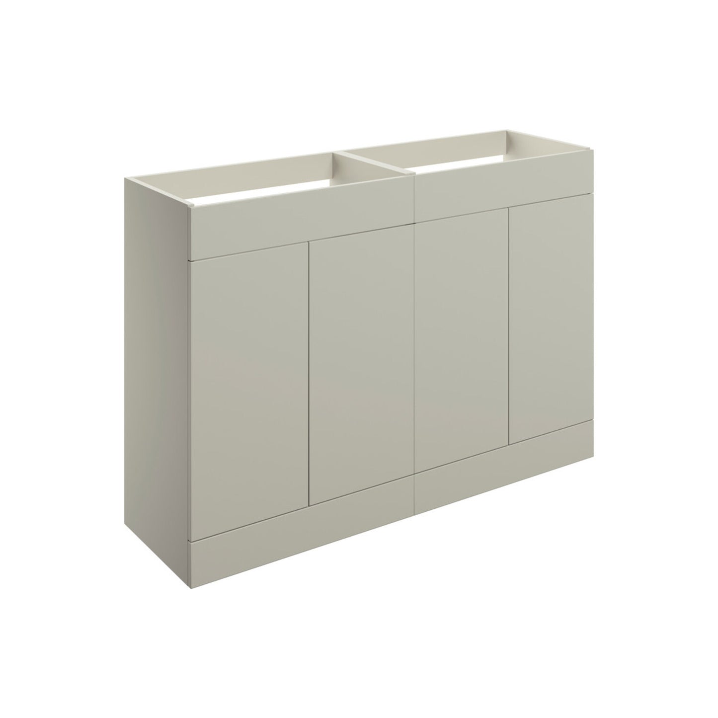 Tavira 1180mm Floor Standing 4 Door Basin Unit (No Top) - Matt Latte
