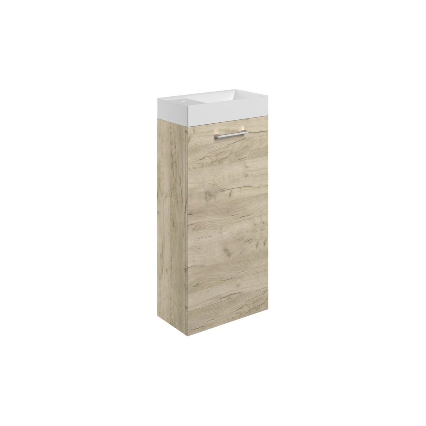 Zenari 410mm Floor Standing 1 Door Basin Unit & 1 Tap Hole Basin - Oak