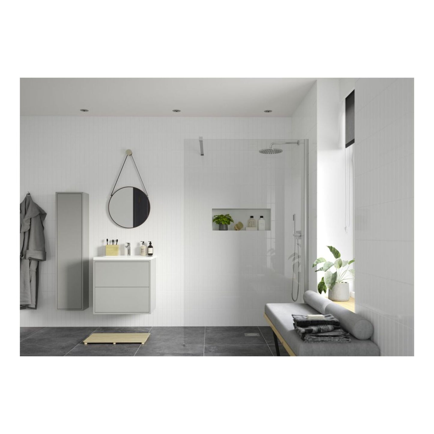 Nuvata Wetroom Panel & Support Bar