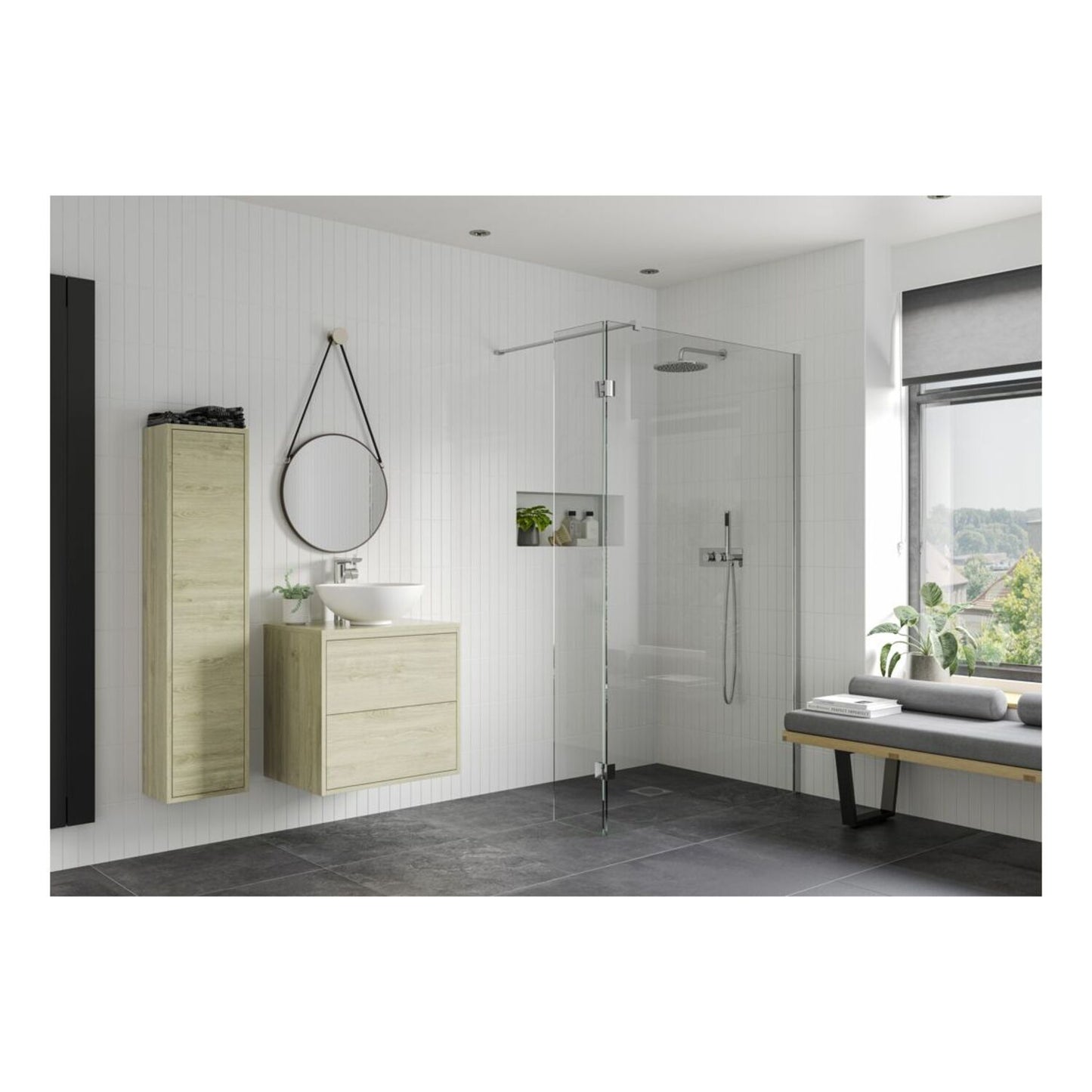 Nuvata Wetroom Panel & Support Bar