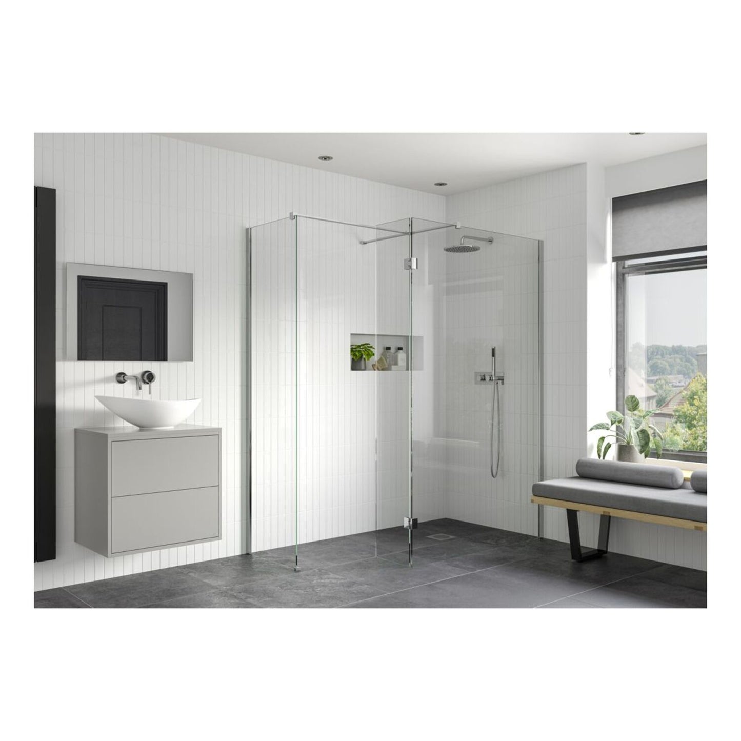 Nuvata Wetroom Side Panel & Arm